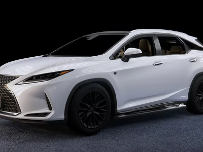 White Lexus SUV With Sleek Exterior Design And Black Alloy Wheels 3d model