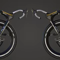 Sleek Black And Yellow Racing Bike With Aerodynamic Design And Curved Handlebars