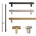Modern Cabinet And Drawer Pull Handles With Various Metal Designs And Colors