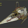 Cosmic Advanced Spacecraft Design Featuring Sharp Nose Cockpit And Futuristic Interstellar Wings