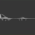 Two Detailed White Aerospace Craft Models Showcasing Space Exploration Design
