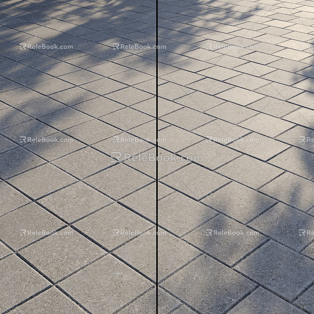 Modern ground outdoor floor tile ground 3d model