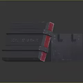Gray Conveyor Box With Red Stripes And Partial Open Structure