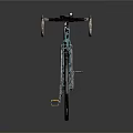 Teal Bicycle with Brown Seat White Handlebars Classic Rear Rack on Gray Background with Reflection