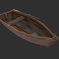 Traditional Handcrafted Wooden Boat With Classic Design And Wooden Seats