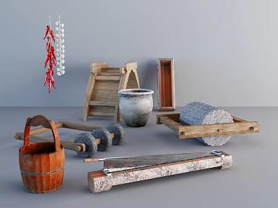 new chinese farm tools 3d model