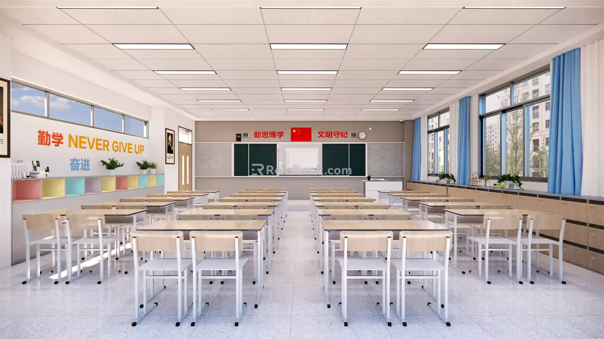 Modern Classroom Standard Classroom 3d model