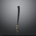Traditional Handcrafted Weapon With Long Sharp Blade And Wooden Handle