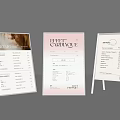 Display board billboard price list signboard poster advertising rack beauty list display board water brand price brand display rack guide board 3d model