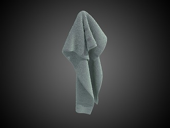 Cotton Towel Gray Green Towel Wash Cotton Wash Towel Kitchen and Bathroom Supplies Bathroom Supplies 3d model