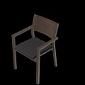 Modern Wooden Frame Leisure Chair With Armrest And Gray Cushion