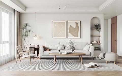 Nordic Living Room 3d model