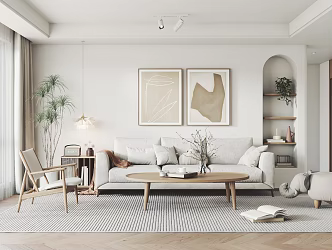 Nordic Living Room 3d model