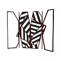 Modern Sofa And Coffee Table Set With Black White Stripes And Geometric Design