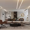 Modern Tea Room Interior With Cozy Seating And Art Decor