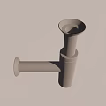 Modern Wall Mounted Gray Washbasin With Sleek Faucet Design For Bathroom