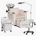 Medical Equipment Including Treatment Chair With Sink Storage Cabinets Examination Lamp And Mobile Stool