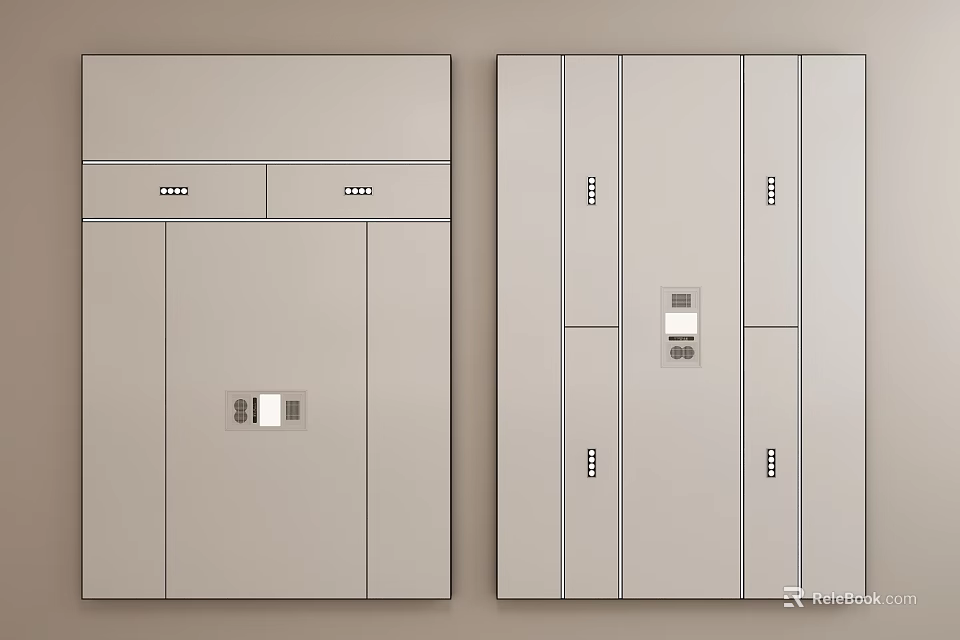 Sleek Ceiling Designs With Embedded Panels And Built In Lights 3d model