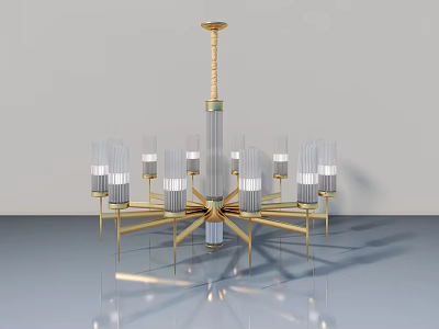 Modern Swing Door Design With Glass Elements And Elegant Chandelier For Interior 3d model