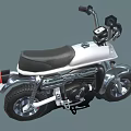 Classic Silver Motorcycle With Black Seat Round Headlight And Thick Tires