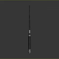 Sleek Modern Sword With Long Blade Dark Handle And Silver Accents