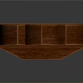 Brown Wooden Arched Top Bookshelf With Multiple Shelves And Cabinet Doors