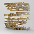 Line plaster line 3d model