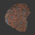 Colorful Red And Blue Fragment Pile Featuring Broken Pieces Abstract Formation