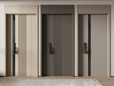 Modern entry door 3d model