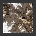 Elegant Garden Landscape Design Featuring Undulating Rock Terrain And White Snow Accents