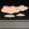 Modern Creative Cloud Shaped Ceiling Light with Soft LED Glow for Kids Room Decor 3d model