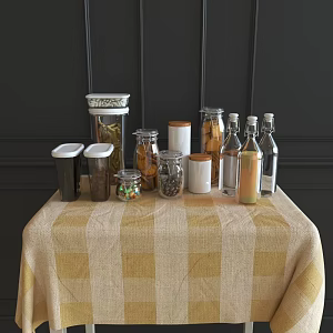 Kitchen Supplies Pasta Seasoning Storage Jar Spaghetti Seasoning Bottle Glass Storage Jar Nordic Storage Jar Food Storage Jar Kitchen Storage Jar 3d model