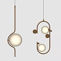 Light Luxury Chandelier Combination 3d model