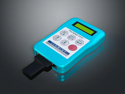 LANDTEK DT-2234C Digital Tachometer with Blue Casing Digital Display Control Buttons and Measuring Probe 3d model