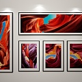 modern abstract painting decorative painting 3d model