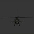 Military Attack Helicopter with Green Airframe Rotors Weapons Cockpit and Design Features