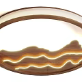 Modern Wooden Ceiling Lights With Wave Mountain Patterns And Warm Lighting Effects 3d model