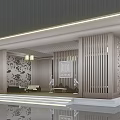 Modern Pergola Design With Wooden Lattice Ceiling Lighting And Decorative Wall Panels