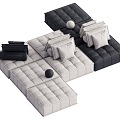 Modern Multiplayer Sofa Double-Sided Sofa 3d model