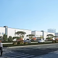 Modern Industrial Park Workshop 3d model