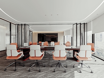 Modern Meeting Room Meeting Table and Chair 3d model