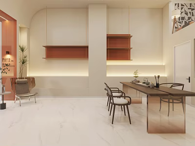 Modern Mall Store Open Kitchen Interior Design With Spacious Layout And Stylish Decor 3d model