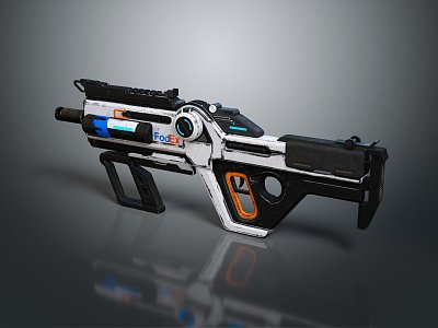 Modern Gun Sci-Firearms Sci-Fi Game Gun Games Firearms Game Gun 3d model