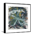 Abstract Painting With Bold Colorful Brushstrokes Framed Modern Wall Art Design