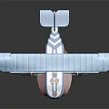 Vintage Passenger Biplane Seaplane With Blue White Red Livery And Classic Design