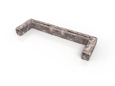 Wooden Stone Rectangular Decorative Frame with Natural Textured Surface for Home Decor 3d model