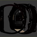 Stylish Black And Brown Leather Strap Watches With Round Dial Design
