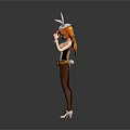 Game Character In Bunny Nurse Outfit With Red Cross Hat