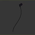 Wired In Ear Headphones Featuring Blue Silver Design And Reflective Finish On Gray Background