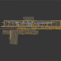 Industrial Equipment System With Metal Pipes Frame And Platform Structure